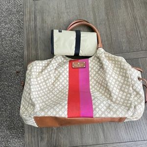 Kate Spade Stevie Diaper Bag in Stucco pattern.